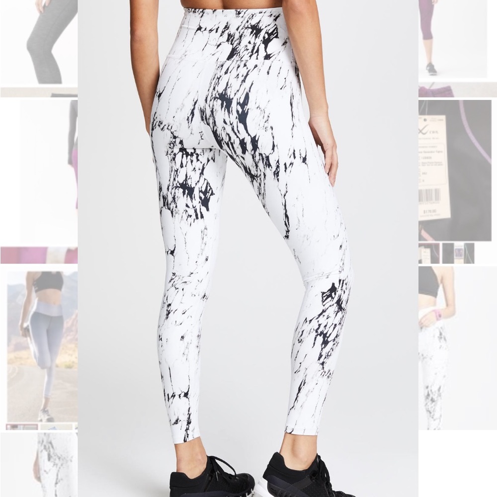 Beyond Yoga Women's White Olympus Leggings marble S